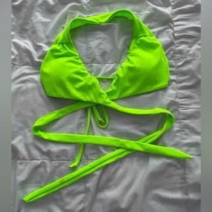Woman XS Neon Green Swimsuit Bikini Top